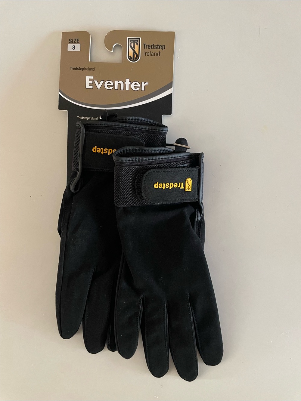 Tredstep Ireland Eventer Black Riding Gloves Size 8